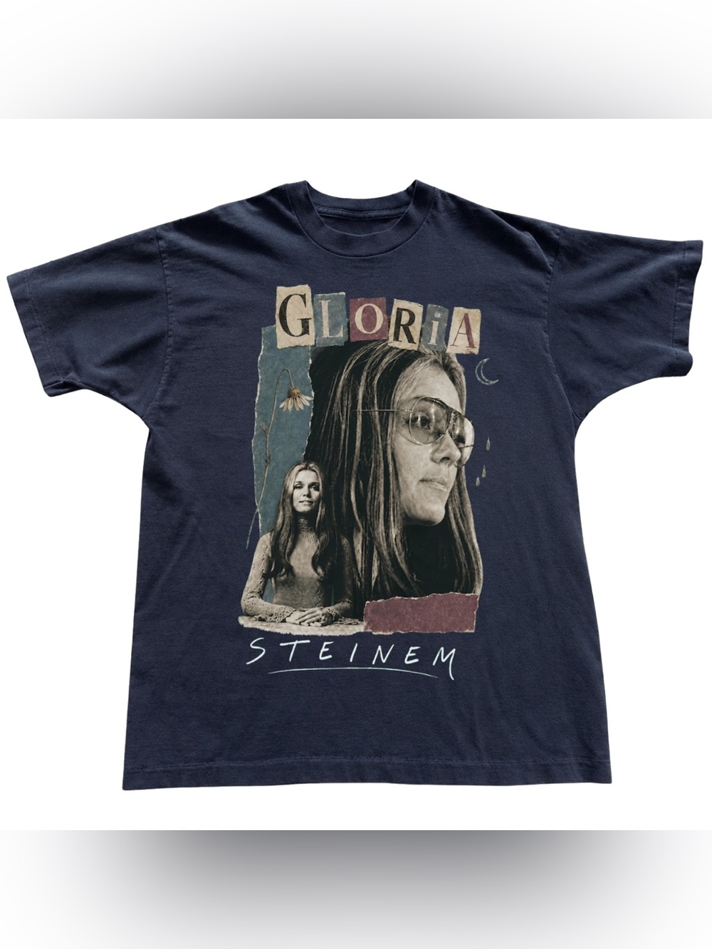 Gloria Steinem Graphic Tee - Vintage Black Women's Top